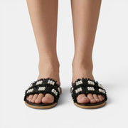 Women's Flat Pearl Sandals