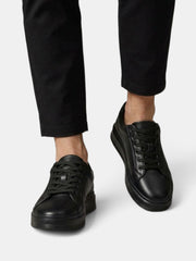 Zapatillas Hombre Negras Piel Vegana
