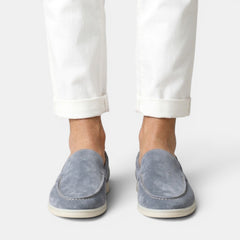 Men's Suede Slip-On Loafers - Matte Finish, Casual Dress Shoes