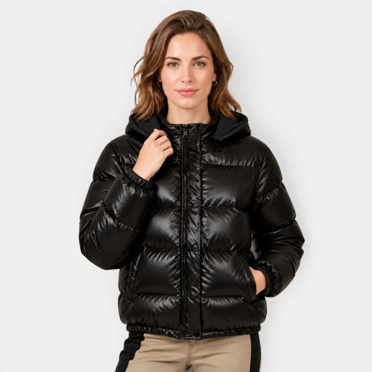 Women's Shiny Lightweight Puffer Jacket