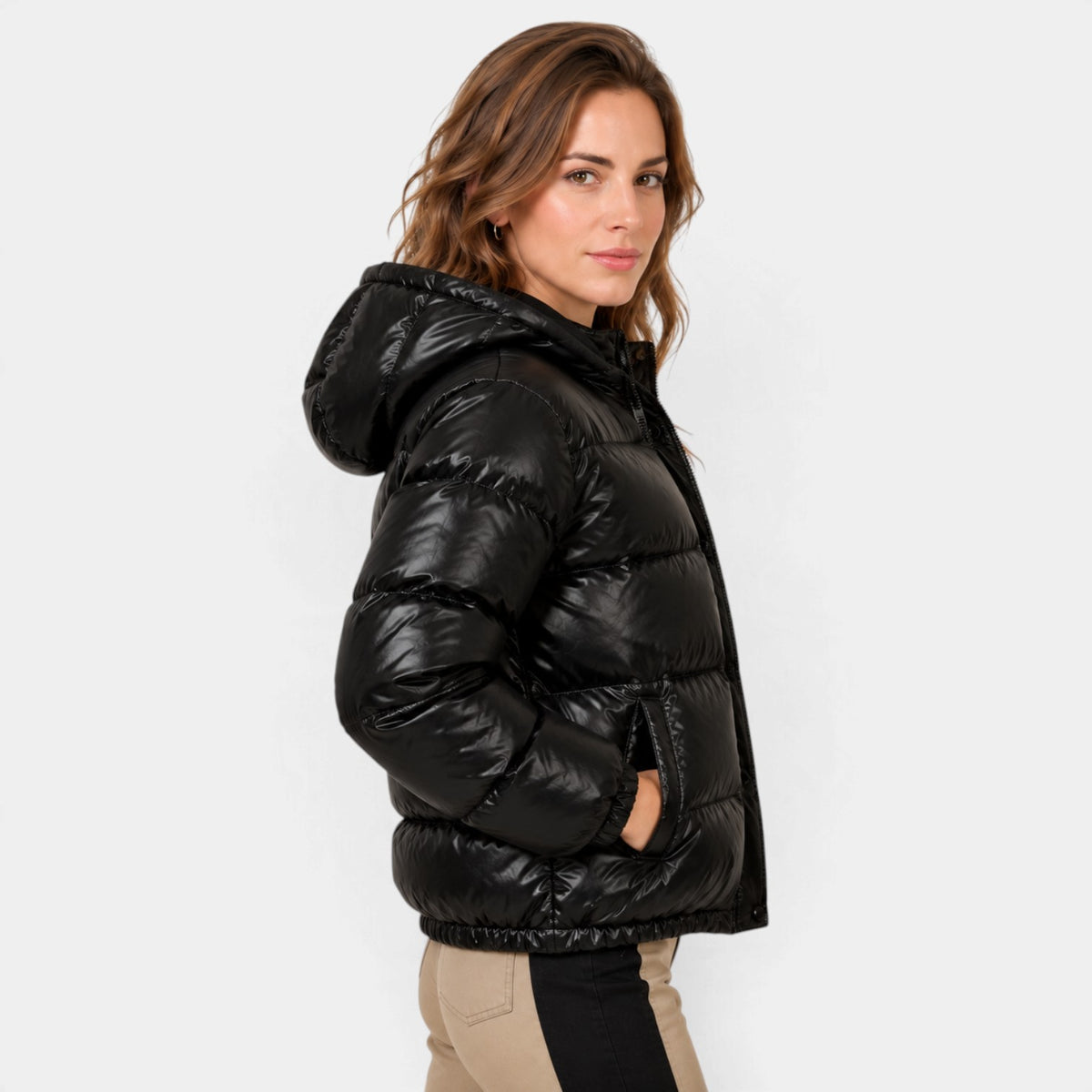 Women's Shiny Lightweight Puffer Jacket