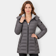Women's Hooded Midi Puffer Coat