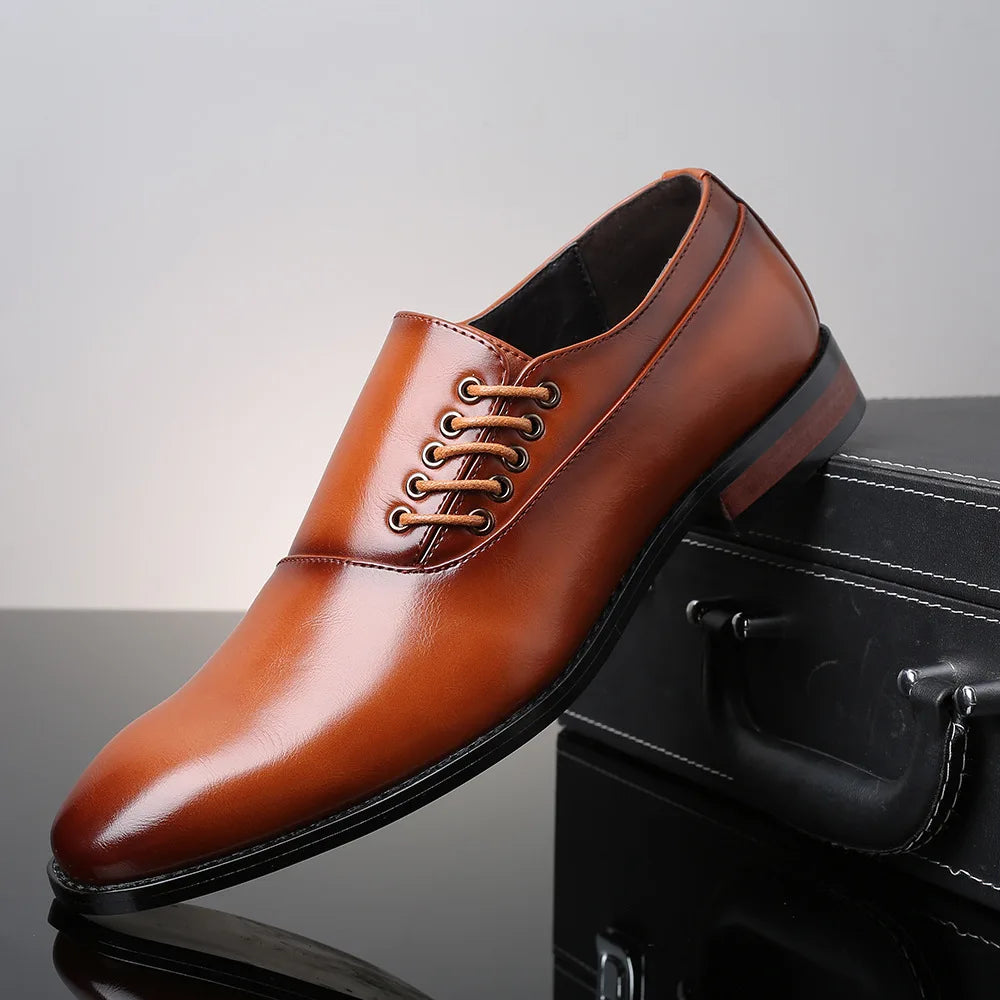 Zapatos Oxford de Cuero Clásicos para Hombre
