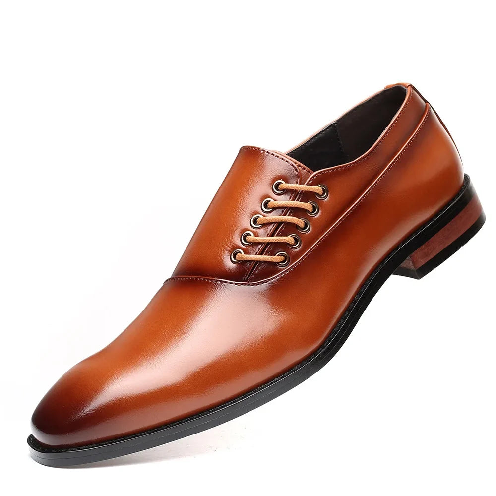 Zapatos Oxford de Cuero Clásicos para Hombre