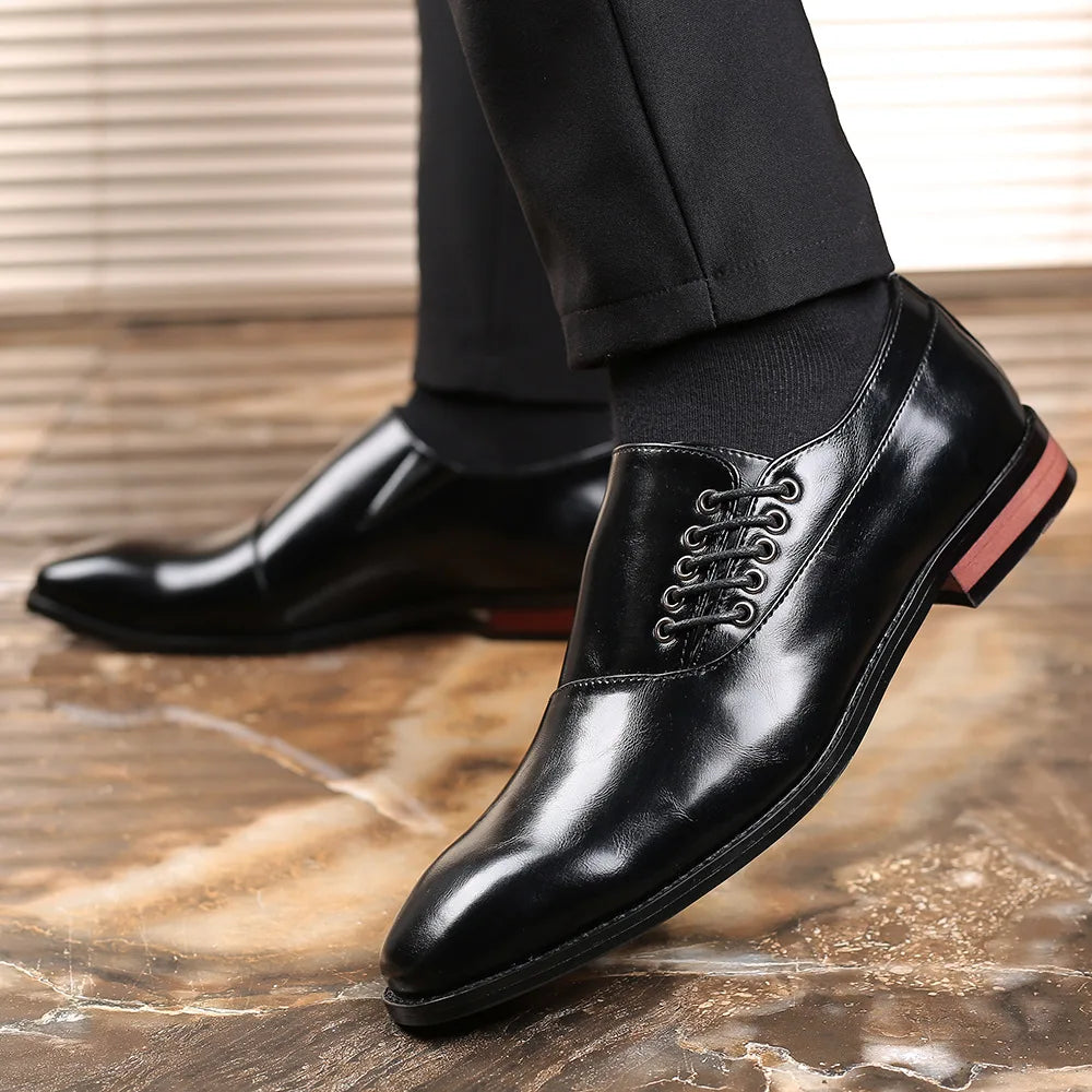 Zapatos Oxford de Cuero Clásicos para Hombre