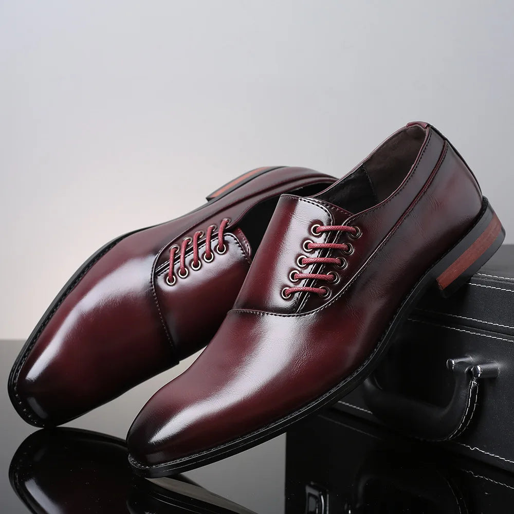 Zapatos Oxford de Cuero Clásicos para Hombre