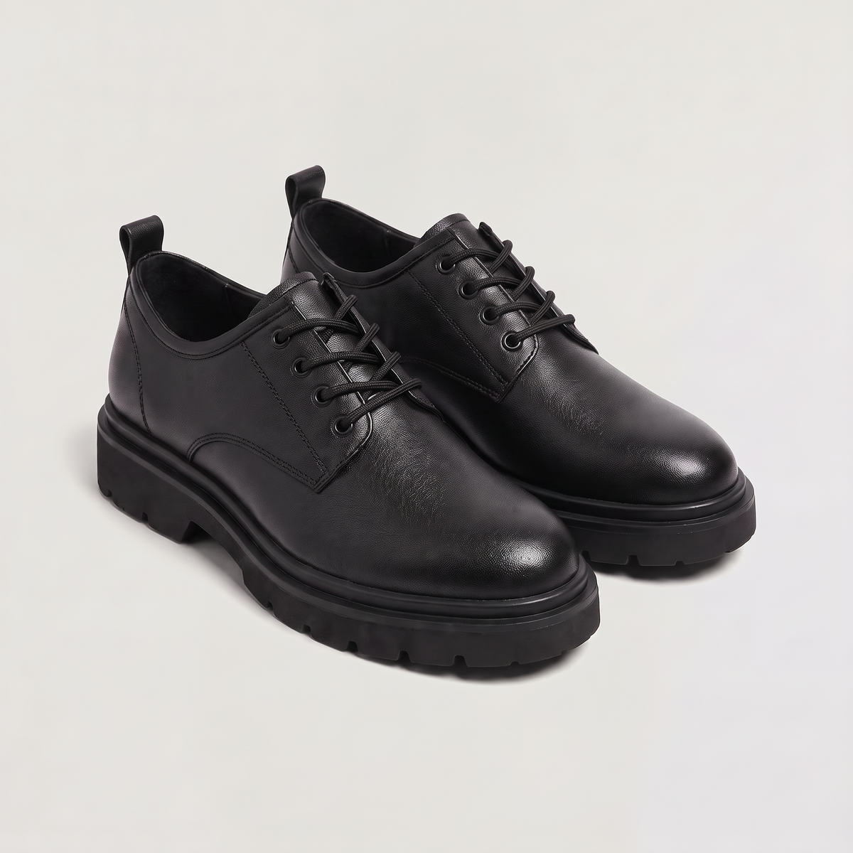 Men's Derby Shoes with Thick Track Sole