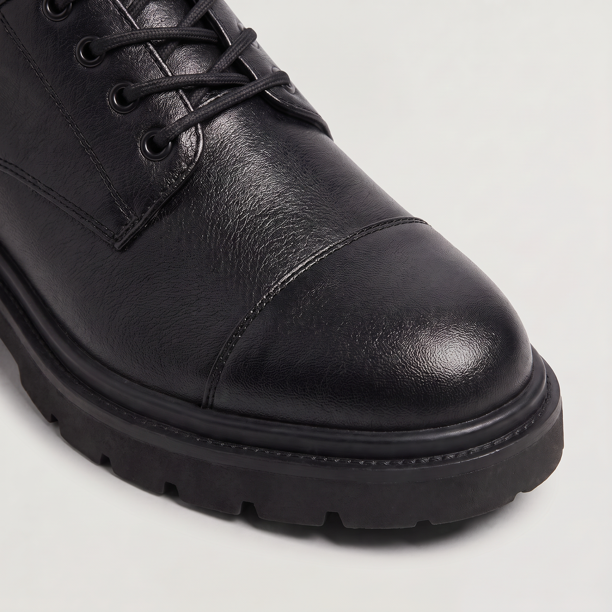 Men's Derby Shoes with Thick Track Sole