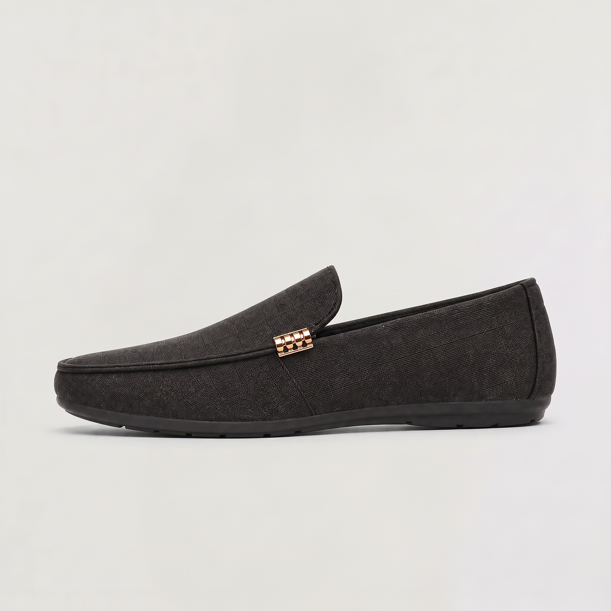 Mocasines Hombre de Lona Textura Sin Cordones