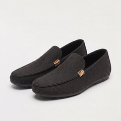Mocasines Hombre de Lona Textura Sin Cordones
