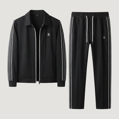 Men's Full-Zip Tracksuit Set - Jacket and Jogger Pants