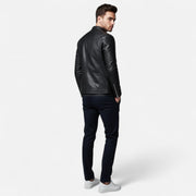 Chaqueta Biker Hombre de Cuero Sintético