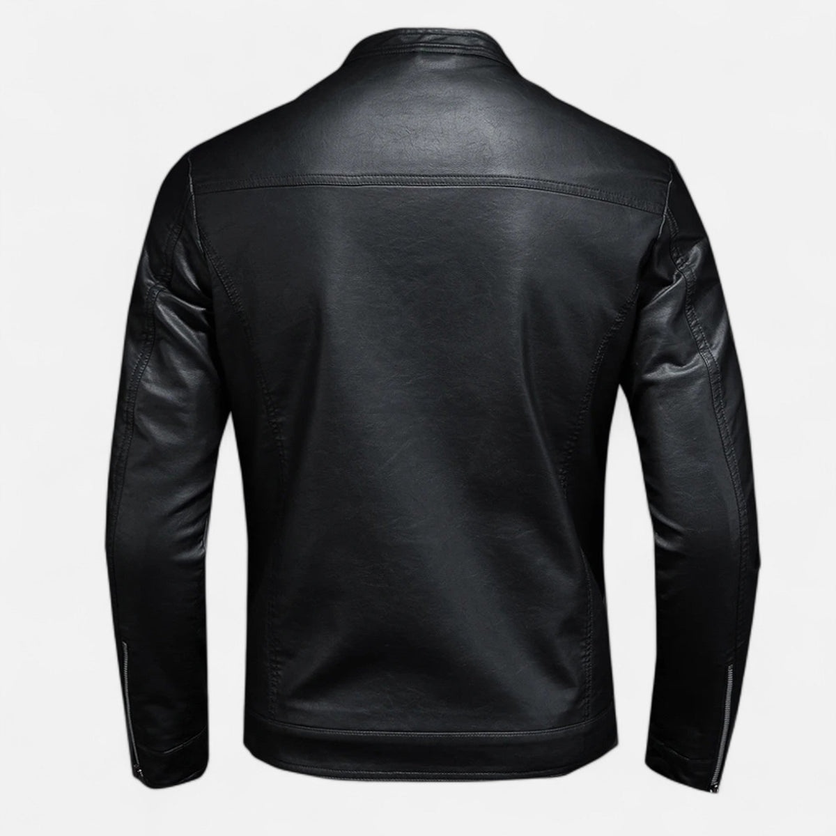 Chaqueta Biker Hombre de Cuero Sintético