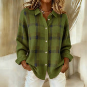 Cárdigan Mujer Oversize de Punto Grueso con Botones