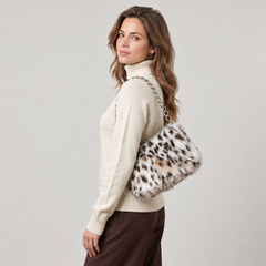 Bolso de Hombro Mujer Piel Sintética con Cadena Metálica