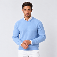 Men's Cashmere Crew Neck Sweater - Classic Pullover