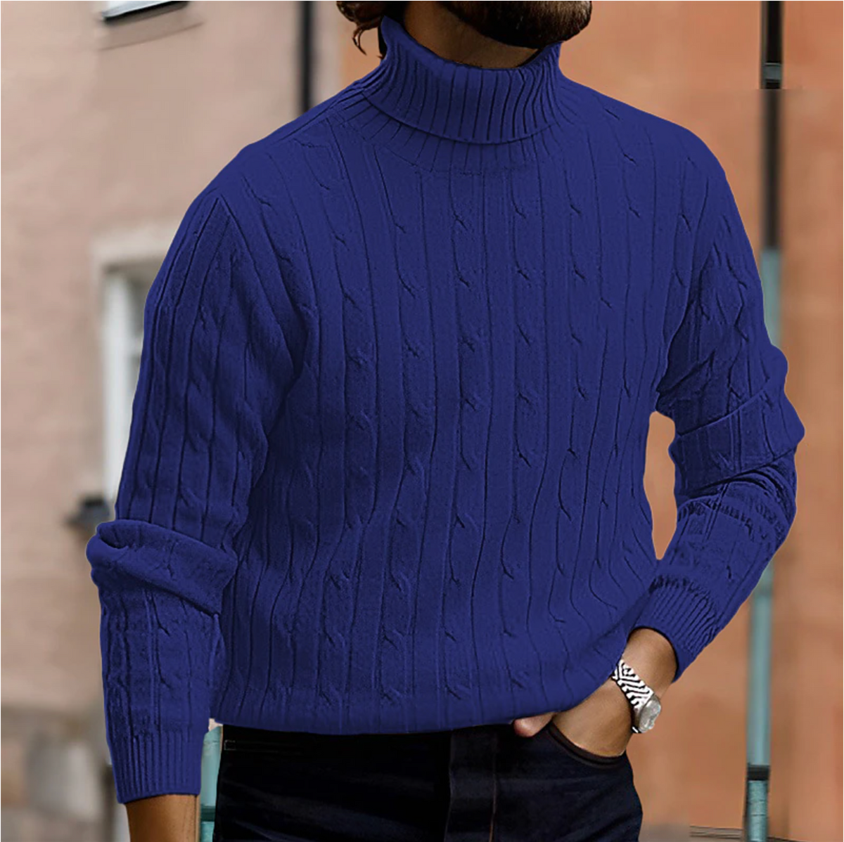 Jersey de Cuello Alto Hombre Slim Fit