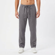 Pantalón Hombre Lino con Cintura Elástica Casual Verano