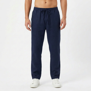 Pantalón Hombre Lino con Cintura Elástica Casual Verano
