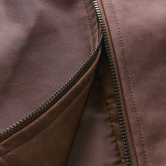 Chaqueta Hombre Moto Efecto Piel Entallada
