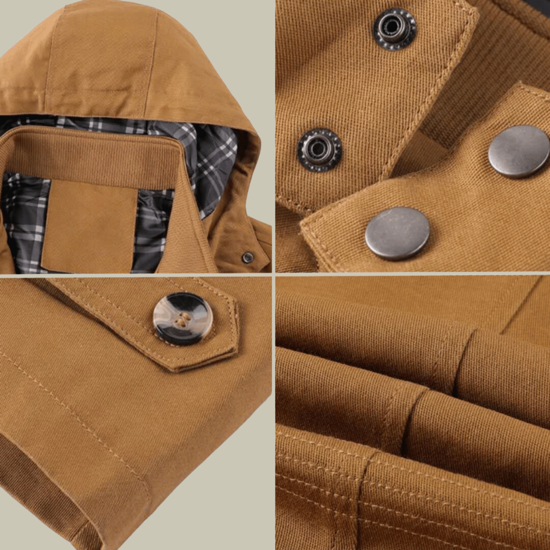 Chaqueta de Invierno Hombre con Capucha Desmontable
