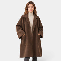 Abrigo Largo de Lana Suave para Mujer
