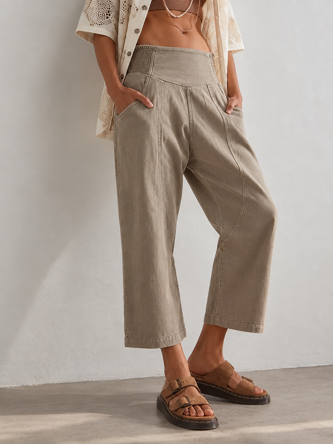 Pantalón Mujer Ancho Estilo Harén