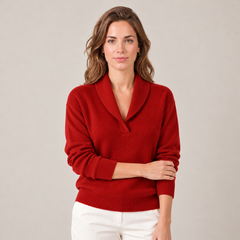 Women's Soft Shawl Collar Sweater - Long Sleeve