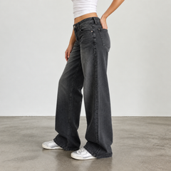 Women's Low Rise Baggy Wide Leg Jeans