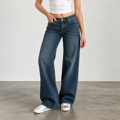 Women's Low Rise Baggy Wide Leg Jeans