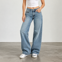 Women's Low Rise Baggy Wide Leg Jeans