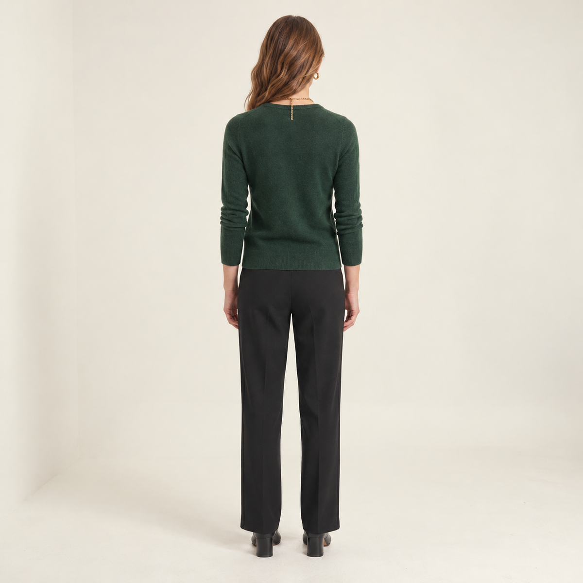 Jersey de Cashmere Mujer con Cuello Pico