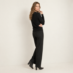 Jersey de Cashmere Mujer con Cuello Pico