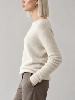 Jersey Mujer de Cachemira Cuello Barco