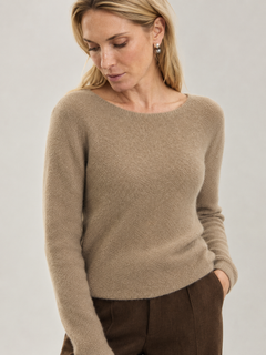Jersey Mujer de Cachemira Cuello Barco