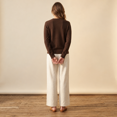 Jersey de Cashmere Mujer con Cuello Pico