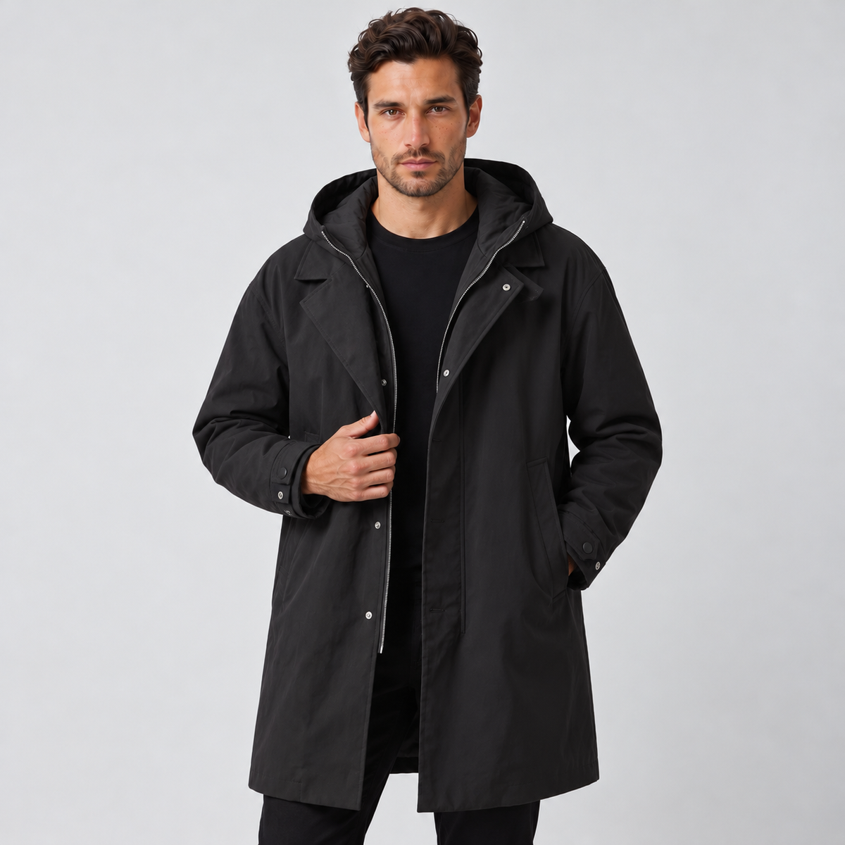 Chaqueta Impermeable Hombre Ligera con Capucha