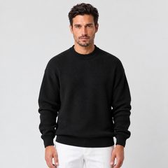 Men's Plush-Lined Winter Sweater - Warm Fleece-Lined Pullover