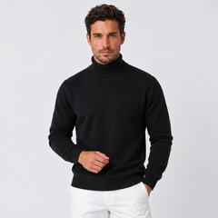 Men's Slim Fit Turtleneck Sweater - Fitted Knit Pullover
