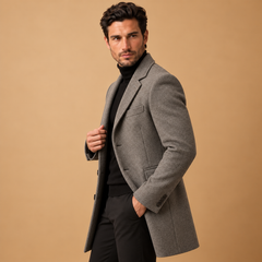 Abrigo Hombre Formal de Invierno con Solapas