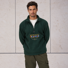 Men's Fleece-Lined Half-Zip Sweater - Quarter-Zip Pullover