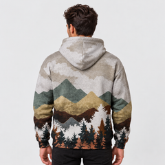 Men's Graphic Print Hoodie - Casual Pullover Hooded Sweatshirt