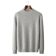 Men's Premium Cashmere Mock Neck Sweater - 100% Cashmere