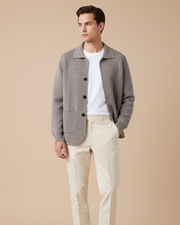 Sobrecamisa Hombre Cashmere Premium – 100% Cashmere con Botones