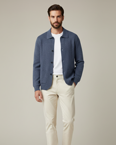 Sobrecamisa Hombre Cashmere Premium – 100% Cashmere con Botones