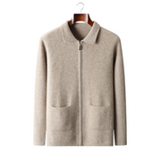 Men's Premium 100% Cashmere Cardigan – Zip Jacket