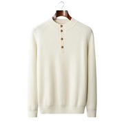 Jersey de Cashmere con Botones Premium – 100% Cashmere Clásico