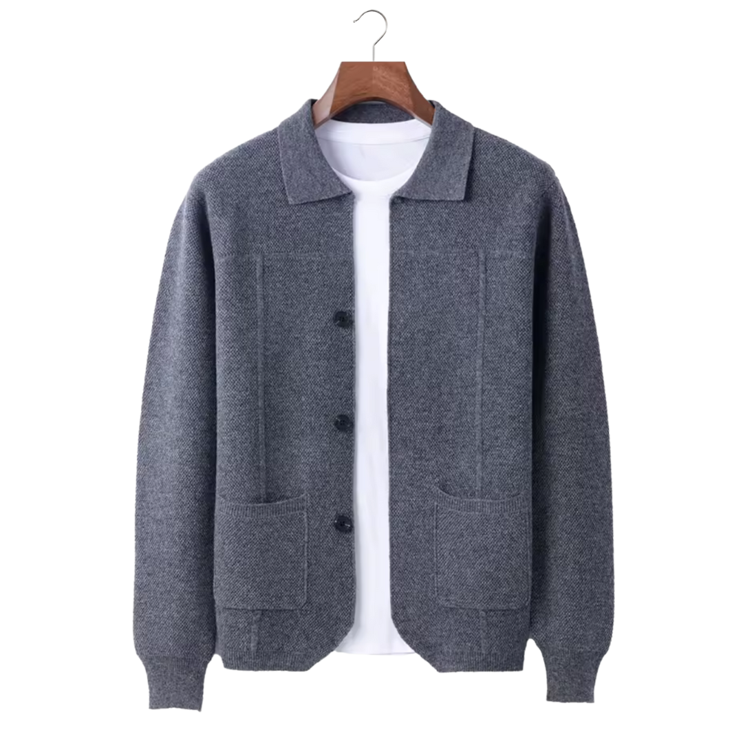 Sobrecamisa Hombre Premium 100% Cashmere – Overshirt con Botones