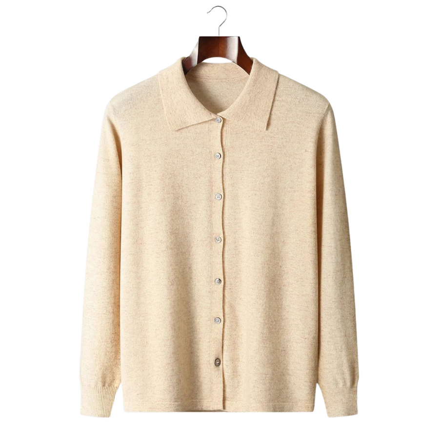 Cárdigan Polo Cashmere Hombre Premium – 100% Cashmere Clásico