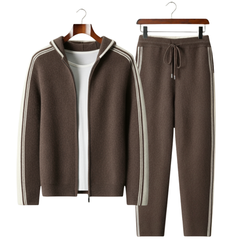 Men's 100% Cashmere Tracksuit - Two-Piece Matching Lounge Set